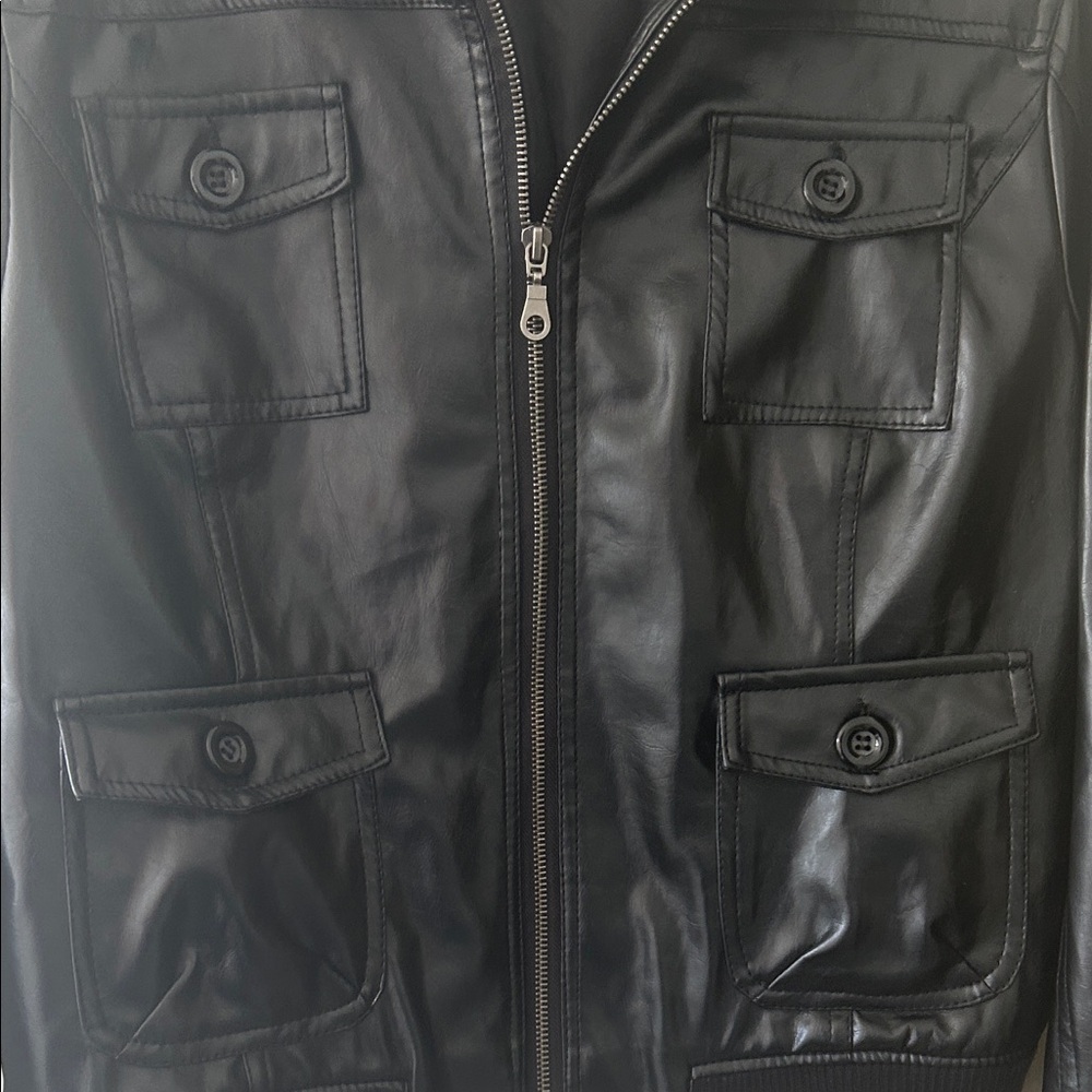 Intro. Women’s Black Bomber Jacket - Picture 3 of 5